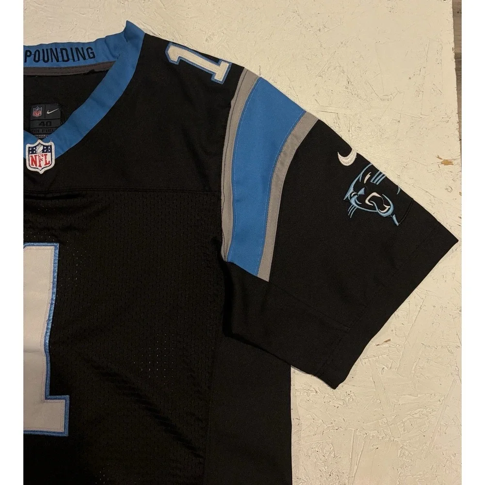 Nike Carolina Panthers Mens 40‎ Jersey Cam Newton #1 On Field NFL Football Black